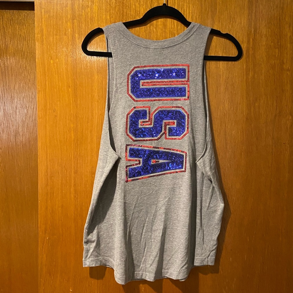 USA sequin tank top by Pink 🇺🇸❤️🤍💙